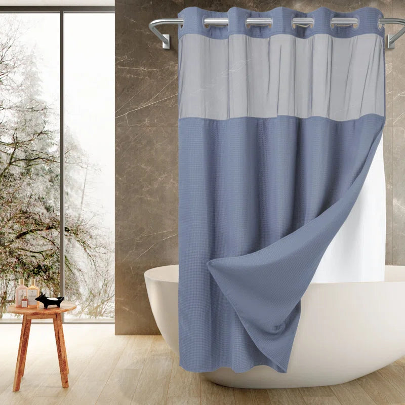 Ramjani Shower Curtain with Liner Included