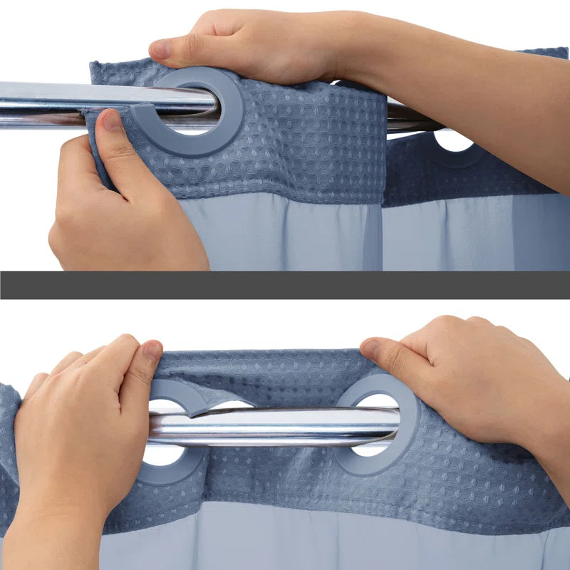 Ramjani Shower Curtain with Liner Included