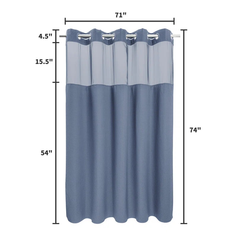 Ramjani Shower Curtain with Liner Included