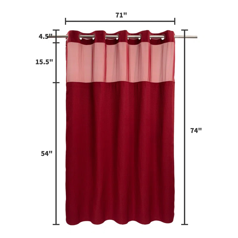 Ramjani Shower Curtain with Liner Included