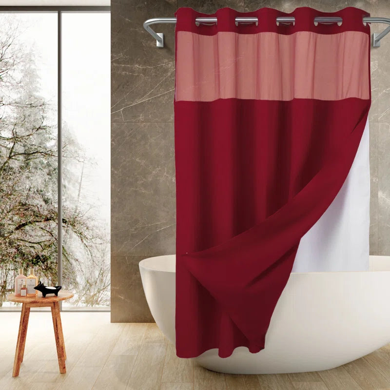 Ramjani Shower Curtain with Liner Included