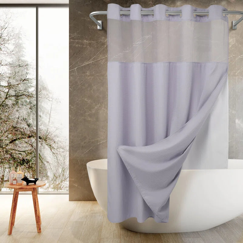 Ramjani Shower Curtain with Liner Included