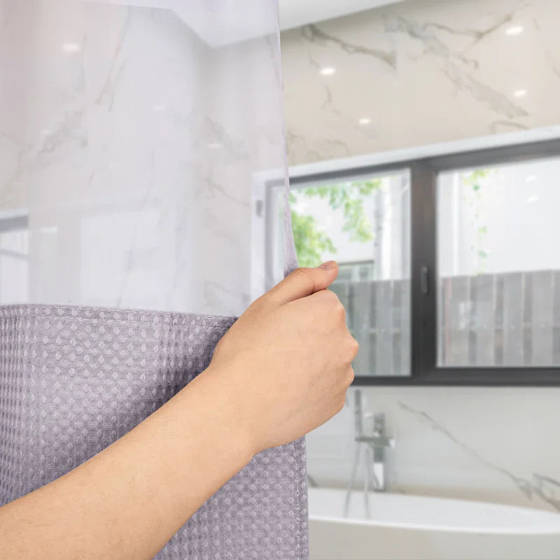 Ramjani Shower Curtain with Liner Included
