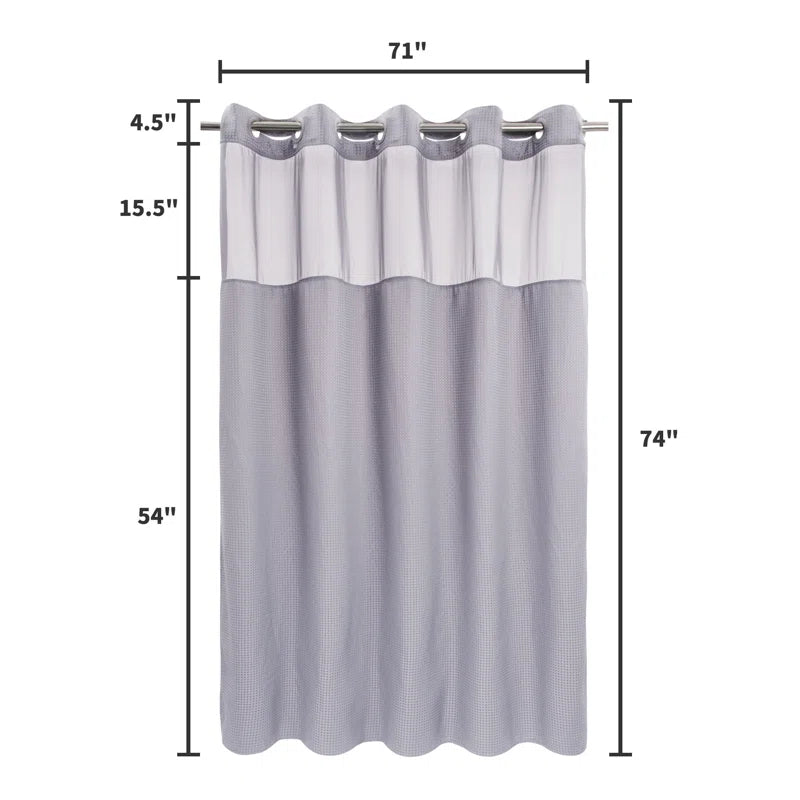 Ramjani Shower Curtain with Liner Included
