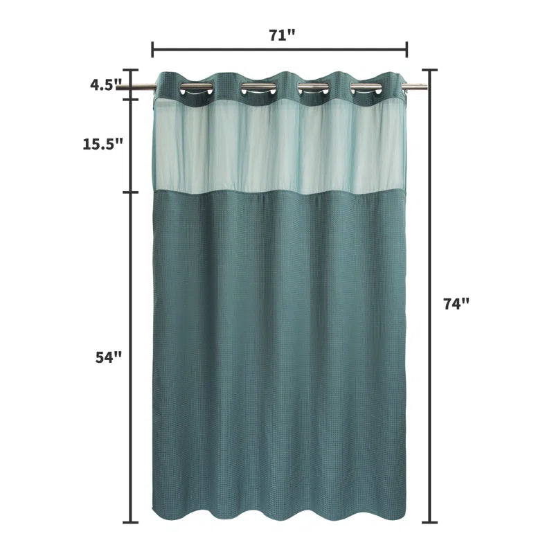 Ramjani Shower Curtain with Liner Included