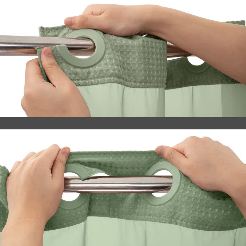 Ramjani Shower Curtain with Liner Included