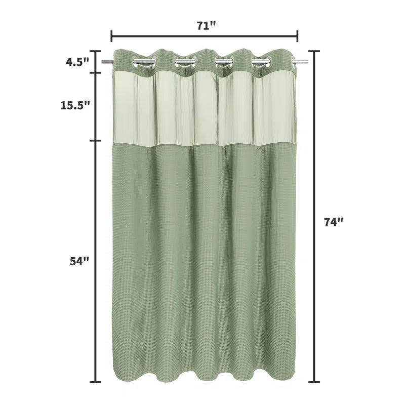 Ramjani Shower Curtain with Liner Included