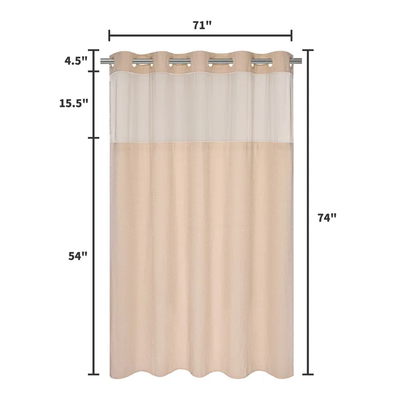Ramjani Shower Curtain with Liner Included