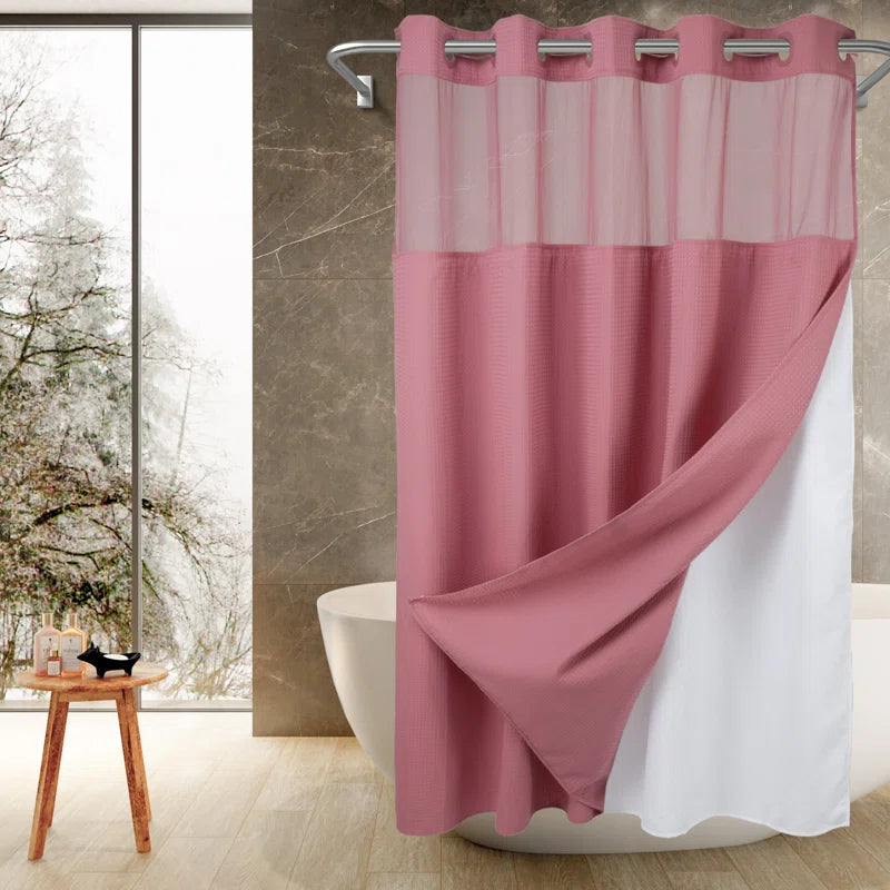 Ramjani Shower Curtain with Liner Included