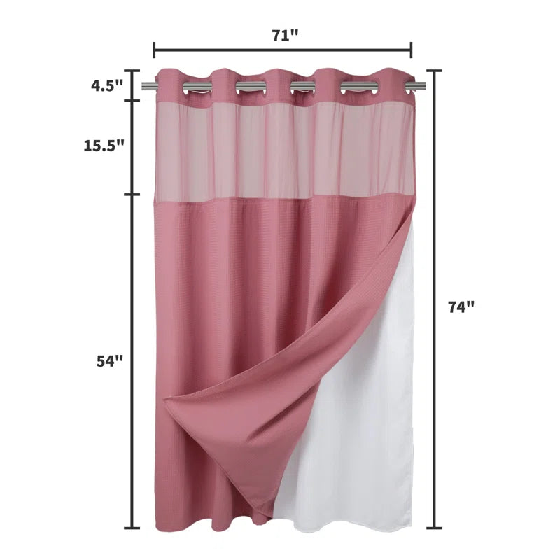 Ramjani Shower Curtain with Liner Included