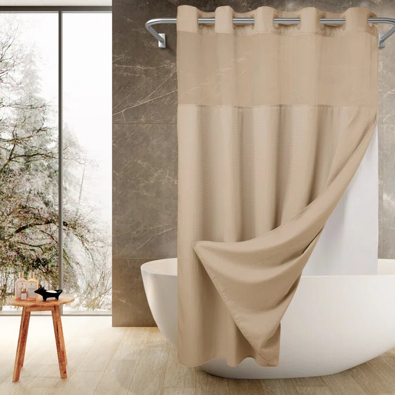 Ramjani Shower Curtain with Liner Included