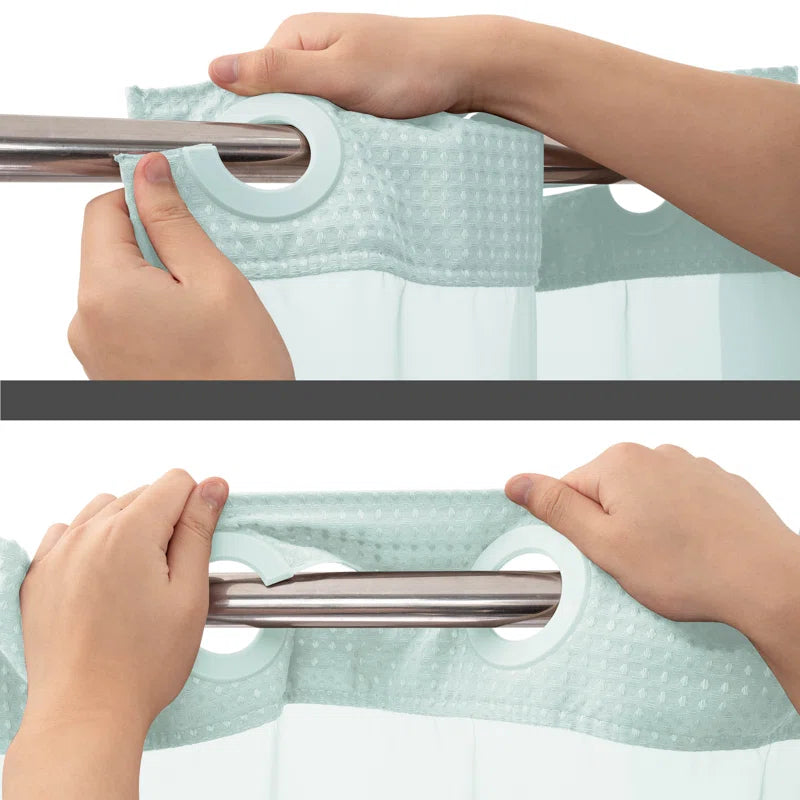 Ramjani Shower Curtain with Liner Included