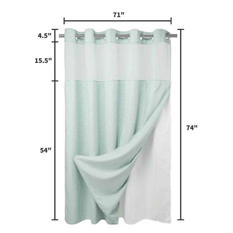 Ramjani Shower Curtain with Liner Included