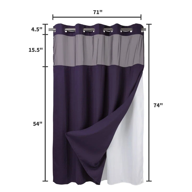 Ramjani Shower Curtain with Liner Included