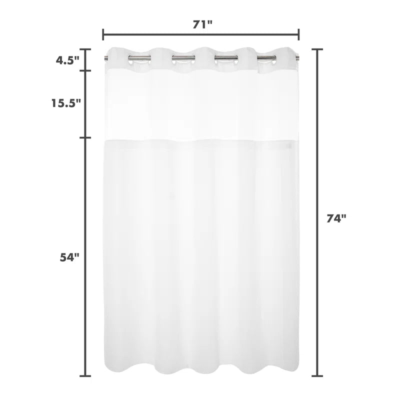 Ramjani Shower Curtain with Liner Included