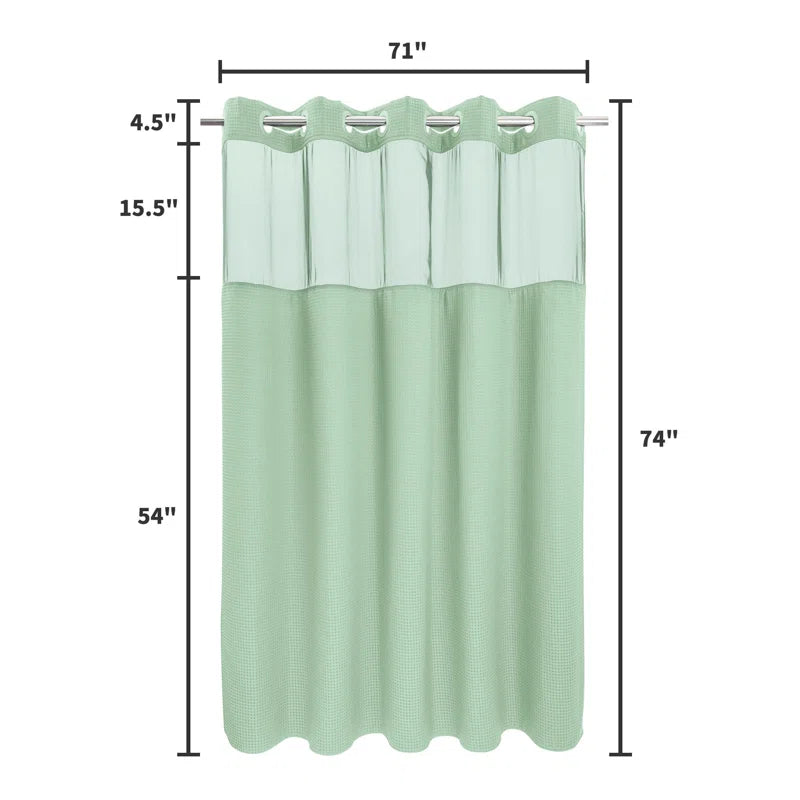 Ramjani Shower Curtain with Liner Included