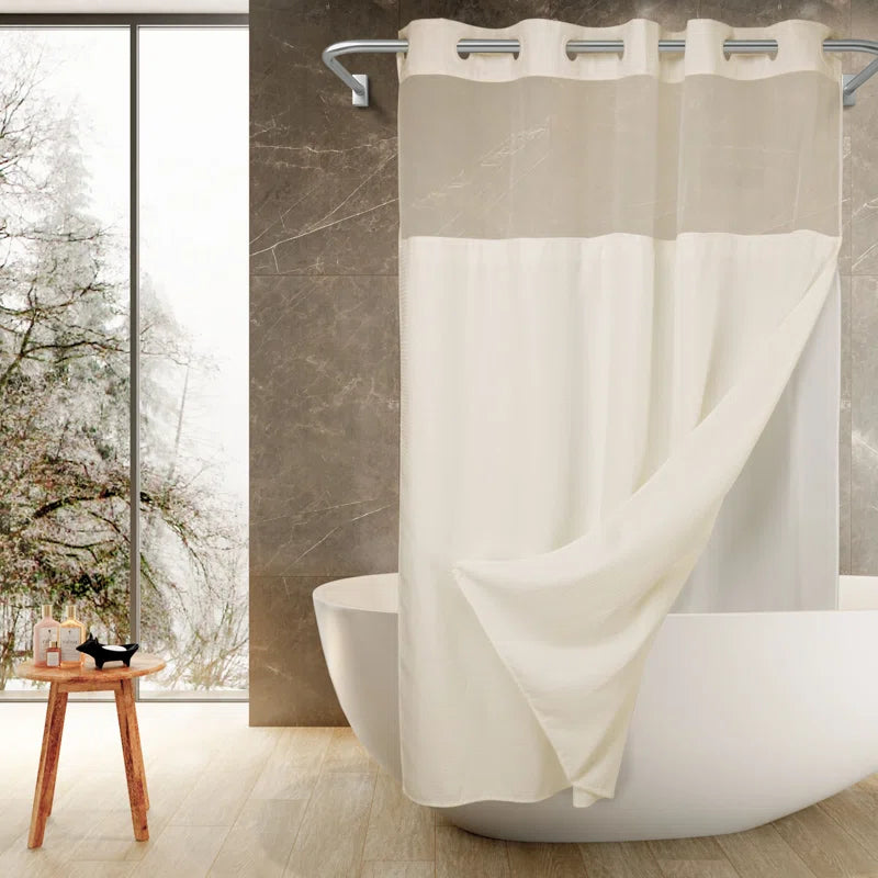 Ramjani Shower Curtain with Liner Included