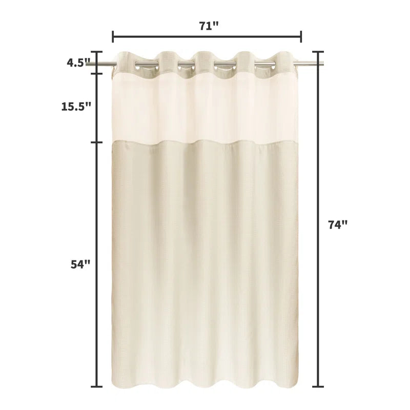Ramjani Shower Curtain with Liner Included
