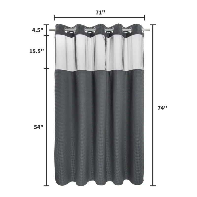 Ramjani Shower Curtain with Liner Included