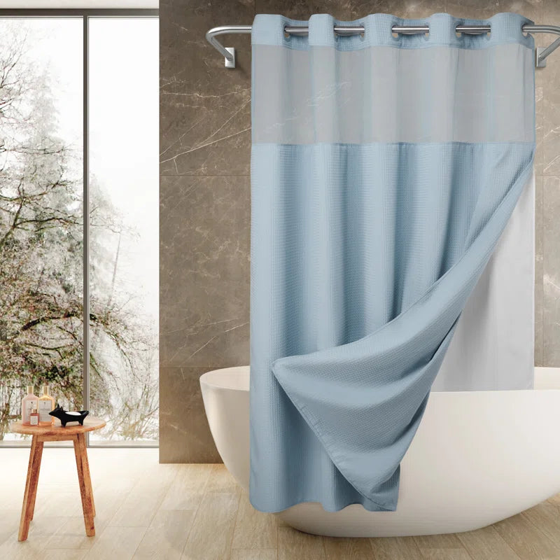 Ramjani Shower Curtain with Liner Included