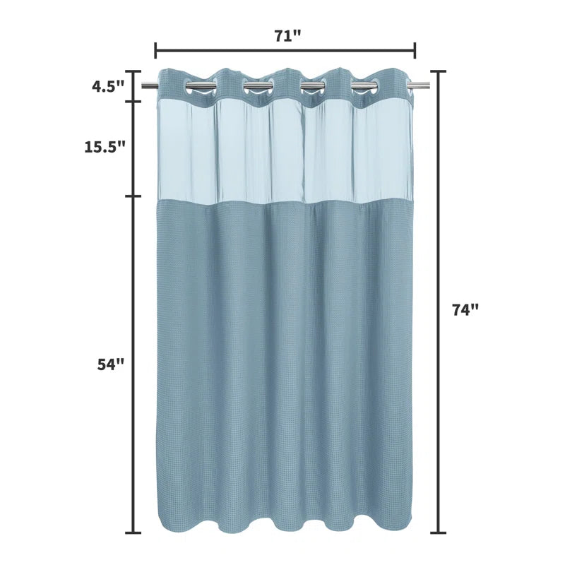 Ramjani Shower Curtain with Liner Included