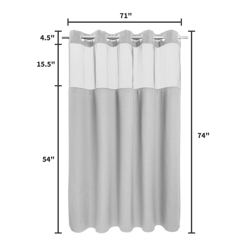 Ramjani Shower Curtain with Liner Included