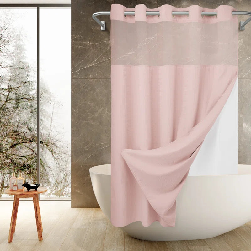 Ramjani Shower Curtain with Liner Included