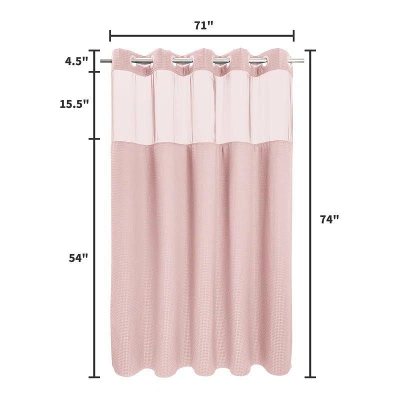 Ramjani Shower Curtain with Liner Included