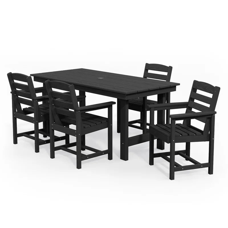 Reata Rectangular 6 - Person 66.9'' L Outdoor Dining Set with 6 Chairs