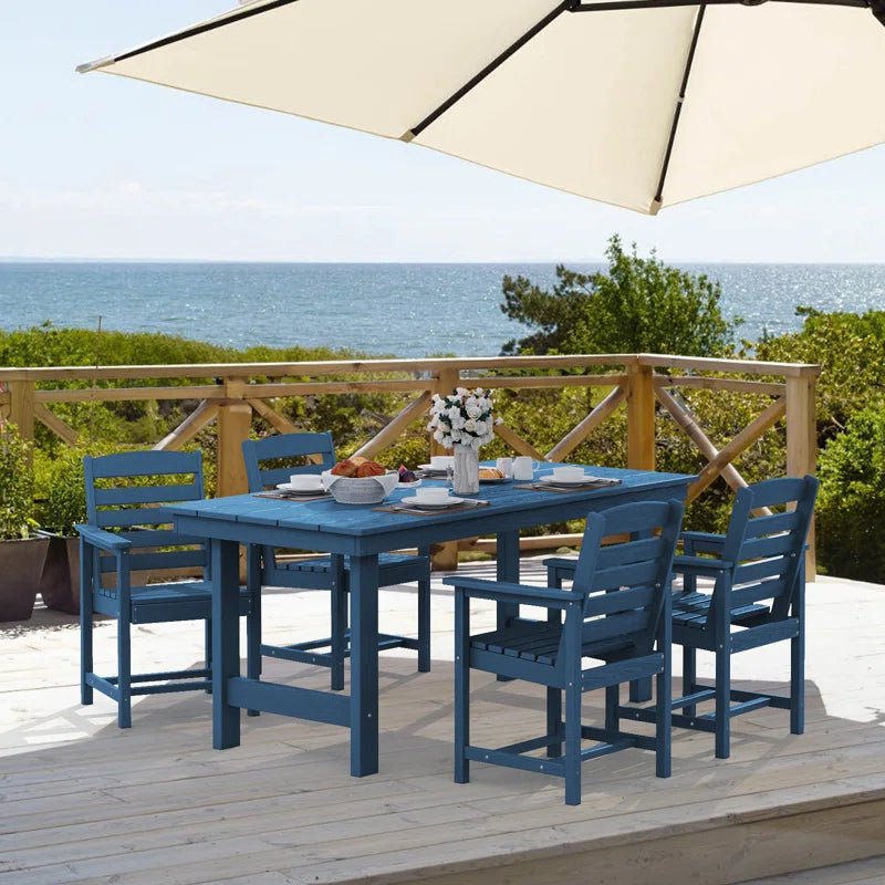 Reata Rectangular 6 - Person 66.9'' L Outdoor Dining Set with 6 Chairs
