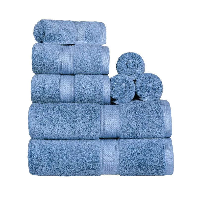 Renata 8 Piece 800 GSM Certified Egyptian Cotton Towel Set