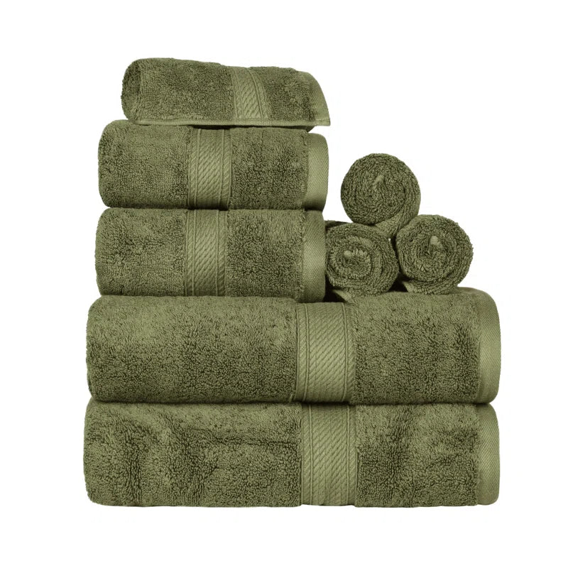 Renata 8 Piece 800 GSM Certified Egyptian Cotton Towel Set