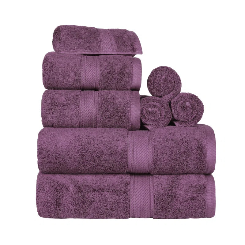 Renata 8 Piece 800 GSM Certified Egyptian Cotton Towel Set