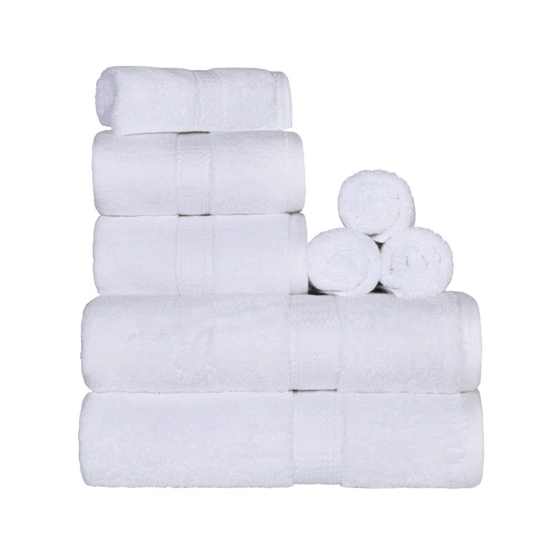 Renata 8 Piece 800 GSM Certified Egyptian Cotton Towel Set