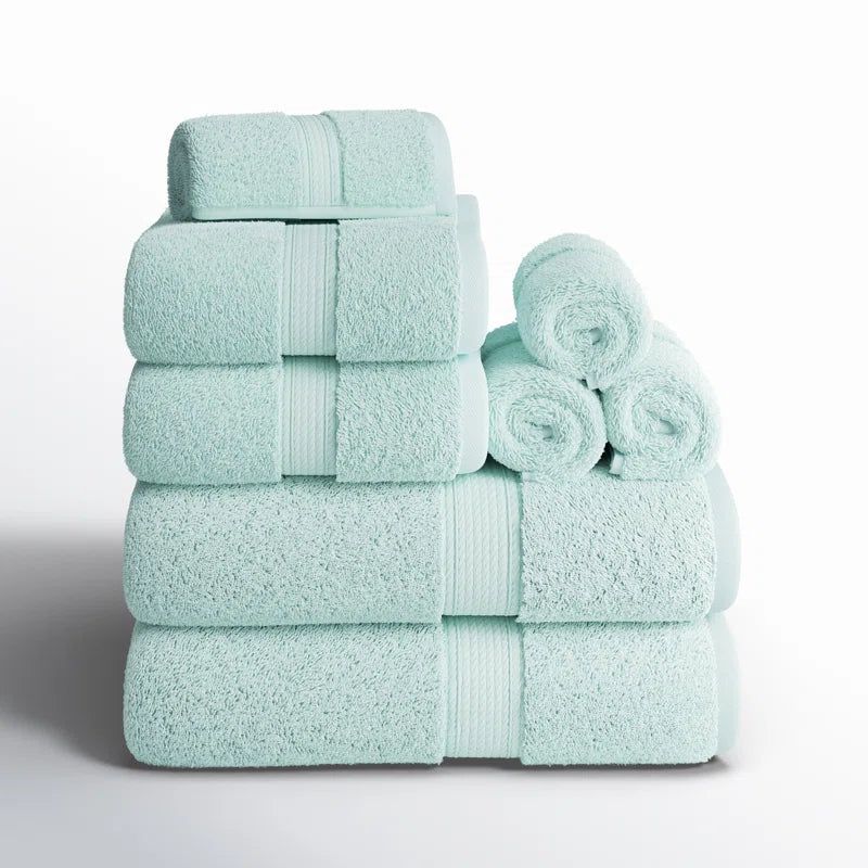 Renata 8 Piece 800 GSM Certified Egyptian Cotton Towel Set