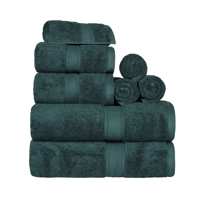 Renata 8 Piece 800 GSM Certified Egyptian Cotton Towel Set