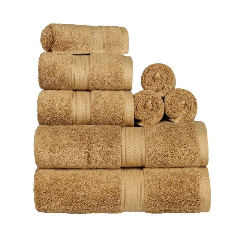 Renata 8 Piece 800 GSM Certified Egyptian Cotton Towel Set
