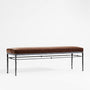 Rodin Brown Velvet Bench by Athena Calderone