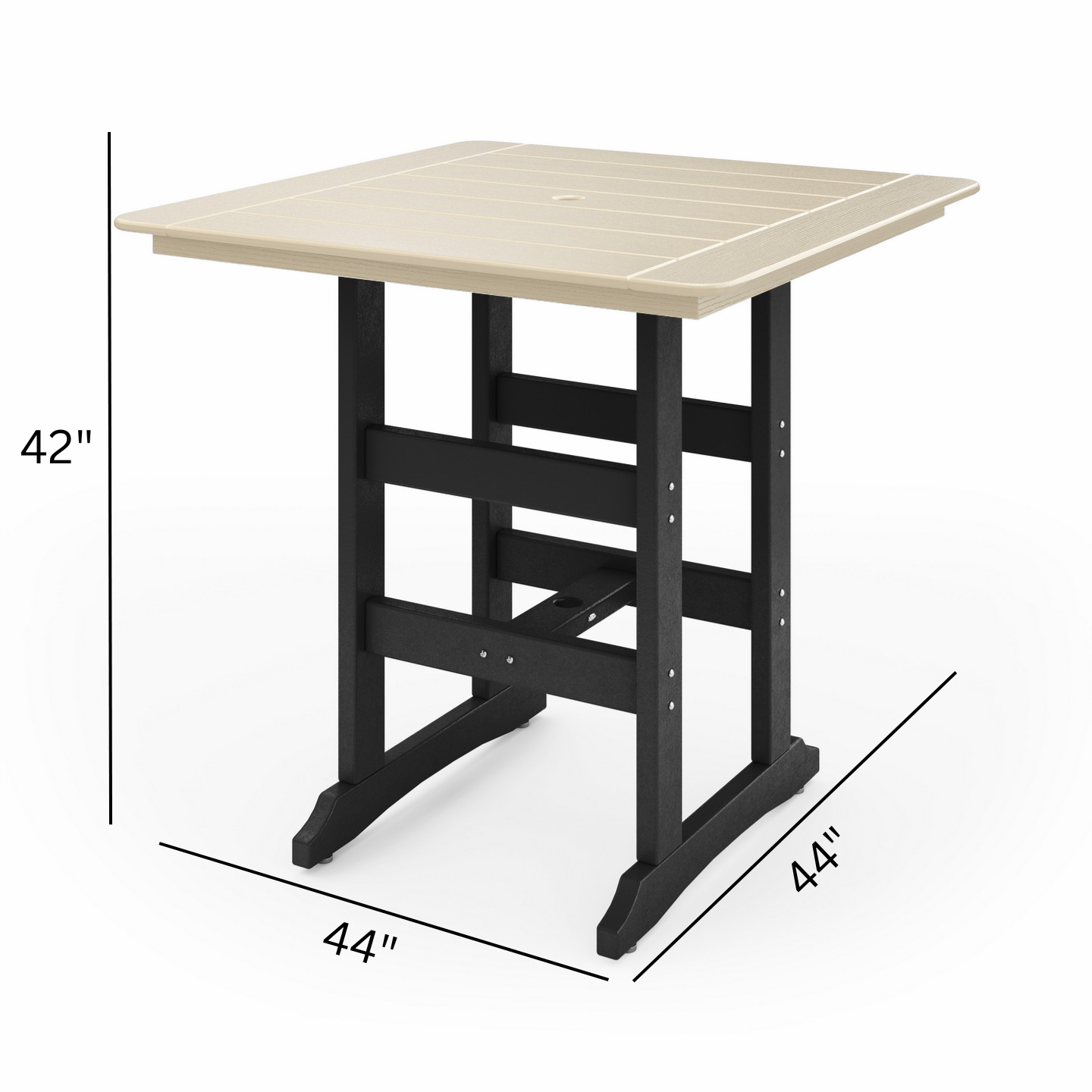 SoPoly 44" Savannah Square Bar Table