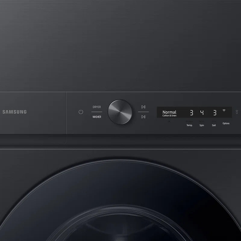 Samsung Bespoke AI Laundry Hub 4.6 cu. ft. Single Unit Washer and 7.6 cu. ft. Electric Dryer WH46DBH500EVA3