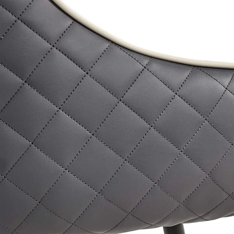 Silva Modern Faux Leather Dining Chair, Metal Legs, Density Sponge Pre-Assembly