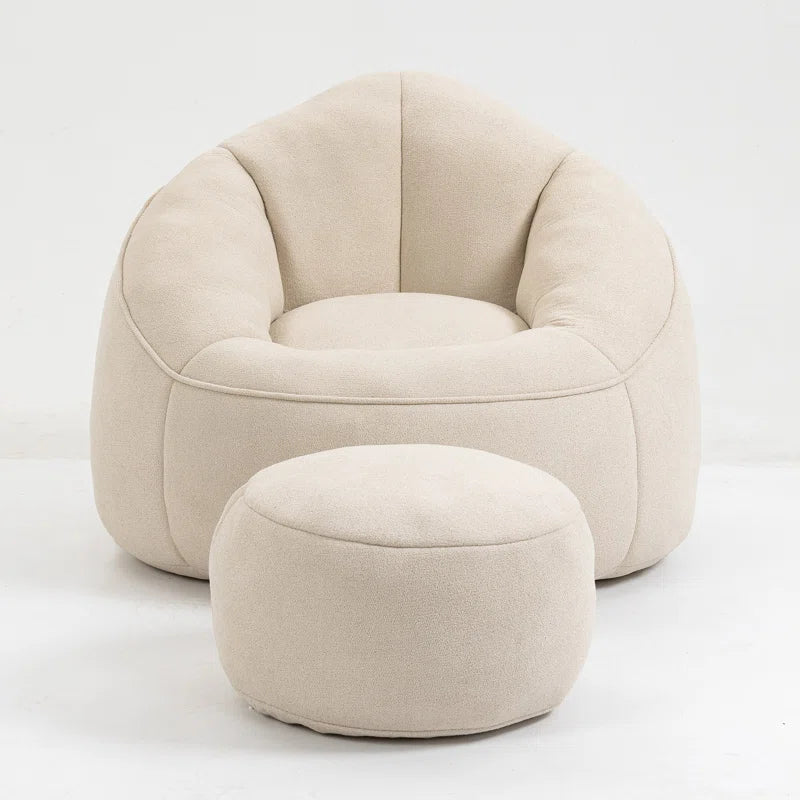 Soft Bean Bag Chair with Footstool Bean Bag Sofa Floor Sofa Floor Chair Large Bean Bag Chair
