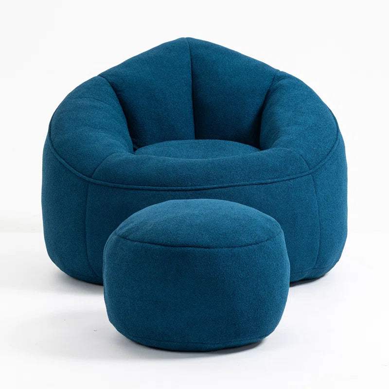 Soft Bean Bag Chair with Footstool Bean Bag Sofa Floor Sofa Floor Chair Large Bean Bag Chair