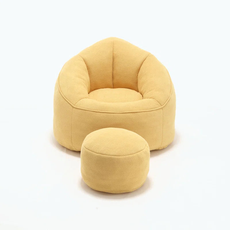 Soft Bean Bag Chair with Footstool Bean Bag Sofa Floor Sofa Floor Chair Large Bean Bag Chair