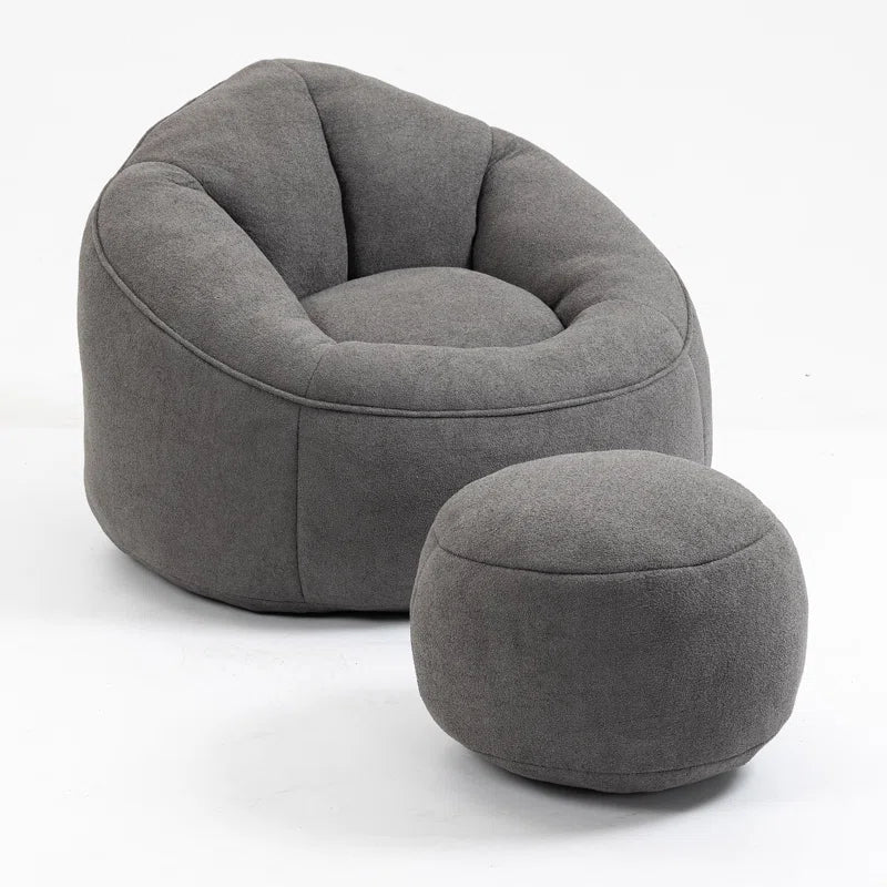 Soft Bean Bag Chair with Footstool Bean Bag Sofa Floor Sofa Floor Chair Large Bean Bag Chair