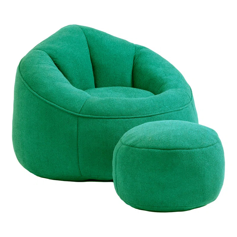Soft Bean Bag Chair with Footstool Bean Bag Sofa Floor Sofa Floor Chair Large Bean Bag Chair