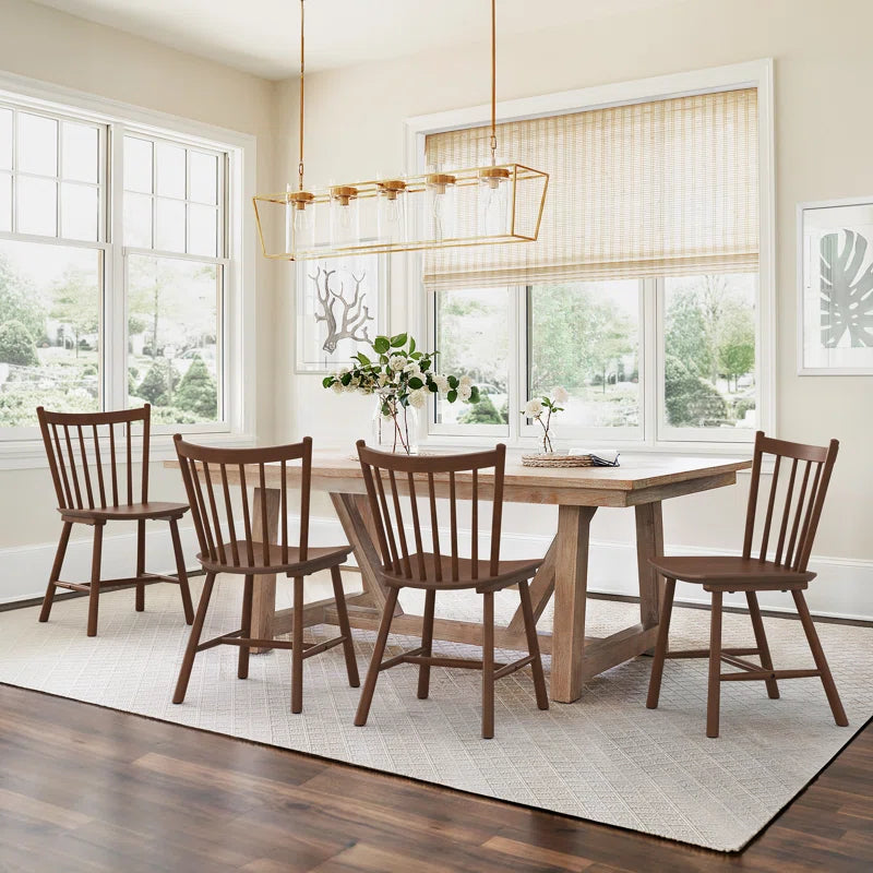 Solid Wood Windsor Back Side Chairs And Dining Chairs (Set of 4)