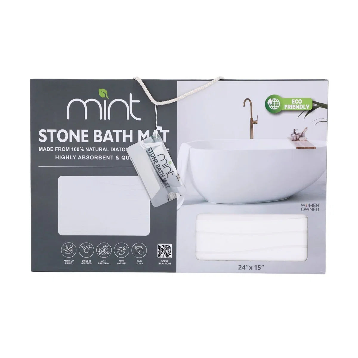 Stone Bath Mat Diatomaceous Earth Shower Mat Non-Slip Super Absorbent Diatomite Stone Mats for Bathroom Floor Quick-Drying Easy to Clean