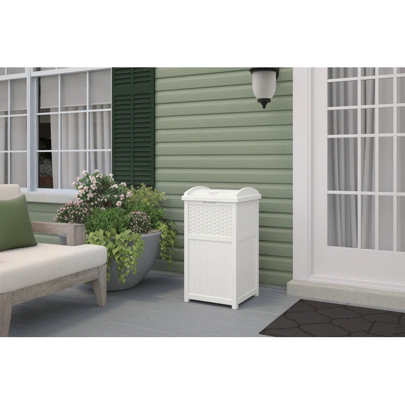 Suncast 33 Gallon Manual Lift Trash Hideaway Container