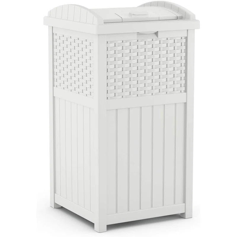 Suncast 33 Gallon Manual Lift Trash Hideaway Container